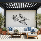 Butterflies and Swirls metal wall art – image 5
