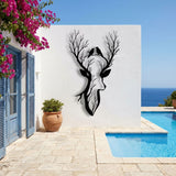 Deer with Branch Antlers metal wall art – image 5