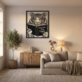Tiger Reading a Book metal wall art – image 5