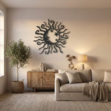 Sun and Moon Faces metal wall art – image 5
