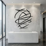 Abstract Scribble Lines metal wall art – image 5