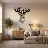 Geometric Deer Head metal wall art – image 5