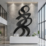 Abstract Calligraphy Swirl metal wall art – image 5