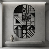 Bauhaus Geometric Oval metal wall art – image 5