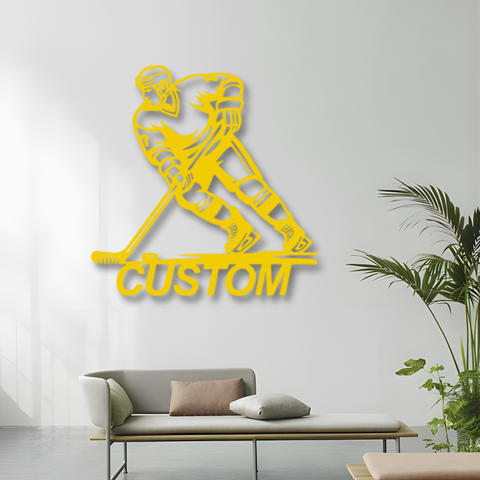 Custom Hockey Metal Wall Art