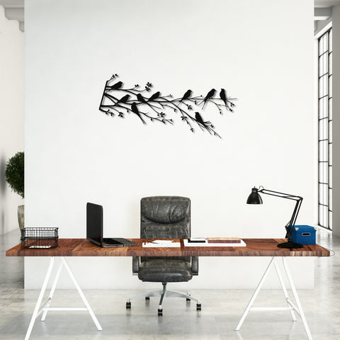 Birds Life in Nature Metal Wall Art