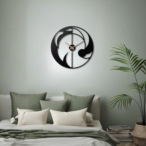 Abstract Flow Metal Wall Clock
