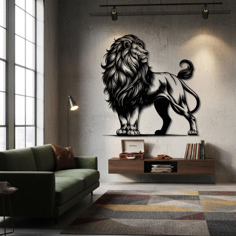 Animal Lion Metal Wall Art Decor