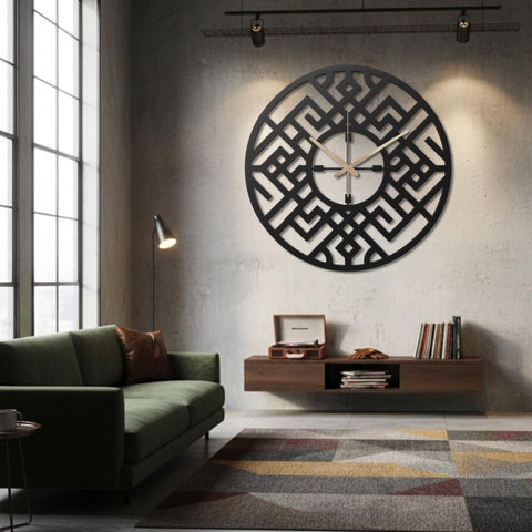 Viking Design Round Metal Wall Clock