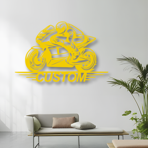 Custom Moto Metal Wall Art