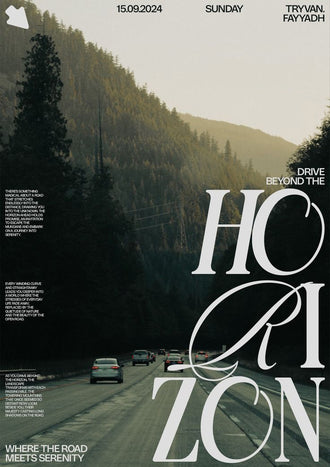 Drive Beyond the Horizon Quote Décor Poster, Aesthetic Motivational Wall Décor