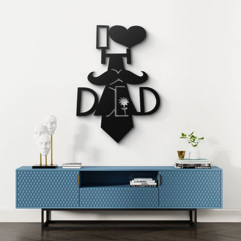 I Love Dad Metal Wall Art