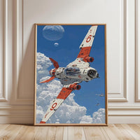 6 Futuristic Spaceship Aesthetic Wall Décor Poster Print