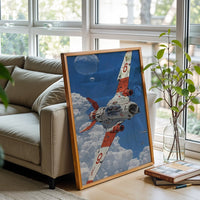 6 Futuristic Spaceship Aesthetic Wall Décor Poster Print
