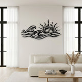 Sun and Curling Waves metal wall art – image 6