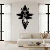 Praying Hands with Cross and Dove metal wall art – image 6