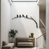 Birds on a Curved Branch metal wall art – image 6