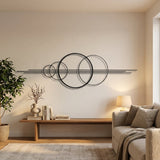 Overlapping Rings Horizon metal wall art – image 6