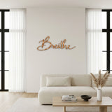 Breathe Script Sign metal wall art – image 6