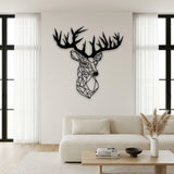 Geometric Deer Head metal wall art – image 6