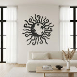 Sun and Moon Faces metal wall art – image 6