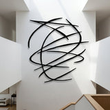 Abstract Scribble Lines metal wall art – image 6