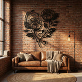 Two Roses Heart metal wall art – image 6