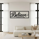 Believe Script Sign metal wall art – image 6