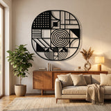 Bauhaus Geometric Oval metal wall art – image 6