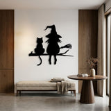 Witch and Black Cat metal wall art – image 6