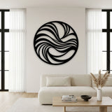 Swirling Wave Circle metal wall art – image 6