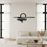 Sunset Over Water Line Art metal wall art – image 6