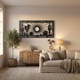 Desert Sunrise Cactus Panel metal wall art – image 6
