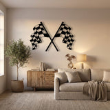 Racing Checkered Flags metal wall art – image 6