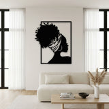 Afro Woman Silhouette metal wall art – image 6