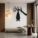 Hanging Bat on a Branch metal wall art – image 6