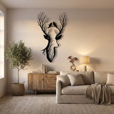 Deer with Branch Antlers metal wall art – image 6