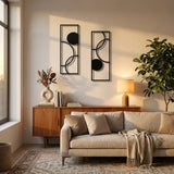 Arcs and Circles Panel Pair metal wall art – image 6