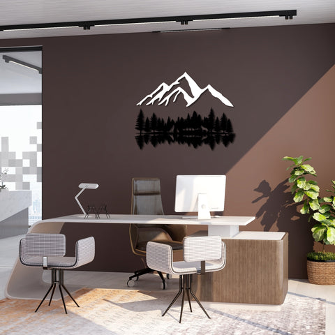 Wolf Family in Forest Metal Wall Art