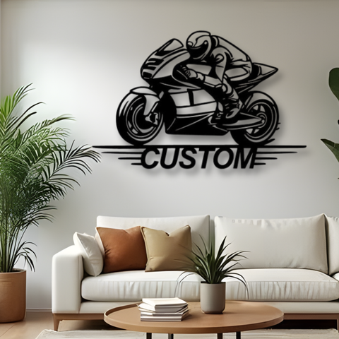 Custom Moto Metal Wall Art