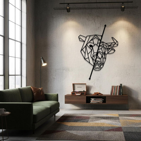Bitcoin Bull and Bear Metal Wall Art