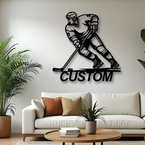 Custom Hockey Metal Wall Art