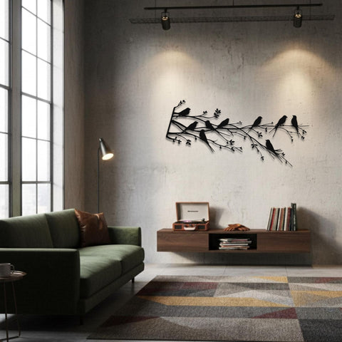 Birds Life in Nature Metal Wall Art