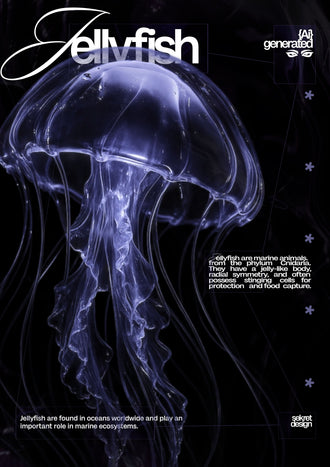 Jellyfish Quote Wall Print – Aesthetic Ocean Décor Poster for Coastal Home Decor