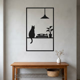 Cat by the Record Player metal wall art – image 7