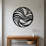 Swirling Wave Circle metal wall art – image 7