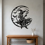 Witch on a Crescent Moon metal wall art – image 7