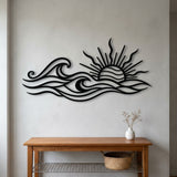 Sun and Curling Waves metal wall art – image 7