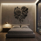 Two Roses Heart metal wall art – image 7