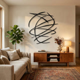 Abstract Scribble Lines metal wall art – image 7